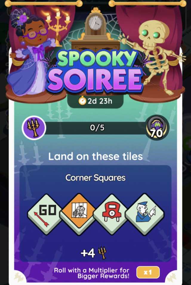 Monopoly GO Spooky Soiree event page