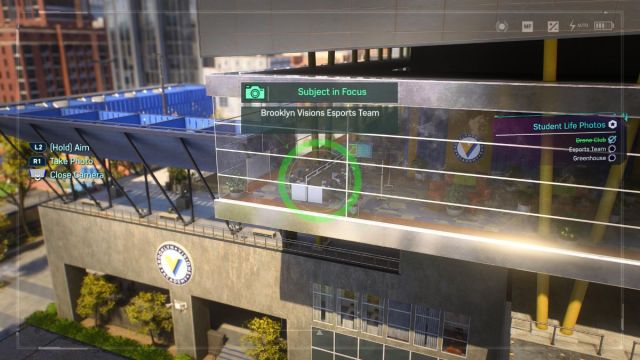 Screenshot of Esports Team location in Lights, Camera, Action in Spider-Man 2.