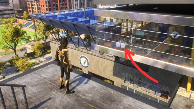 Screenshot of Esports Team location in Lights, Camera, Action in Spider-Man 2.