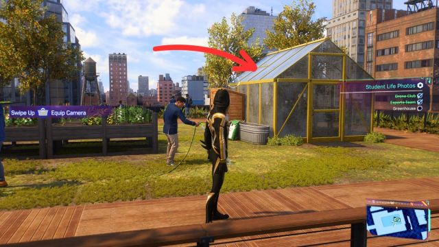 Screenshot of Greenhouse location in Lights, Camera, Action in Spider-Man 2.