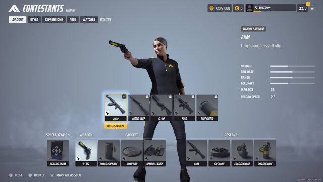 The Finals customize loadout