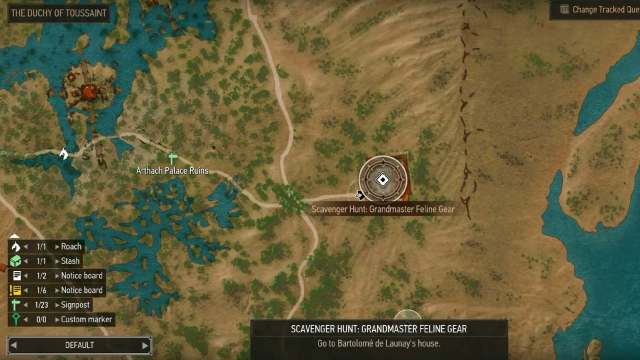 The Witcher 3 Remastered Map Location for Grandmaster Feline Armor