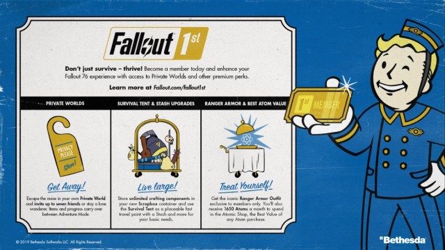 Fallout 76 Fallout 1st Monthly Subscription