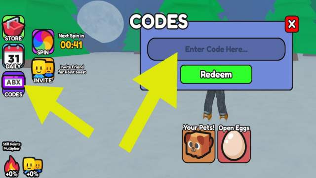 How to Redeem Codes in Don't Move!