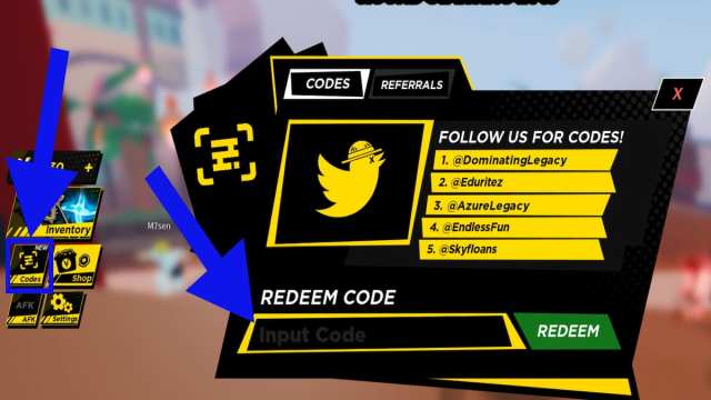 How to redeem codes in Anime Ball