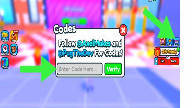 How to redeem codes in Fat Race