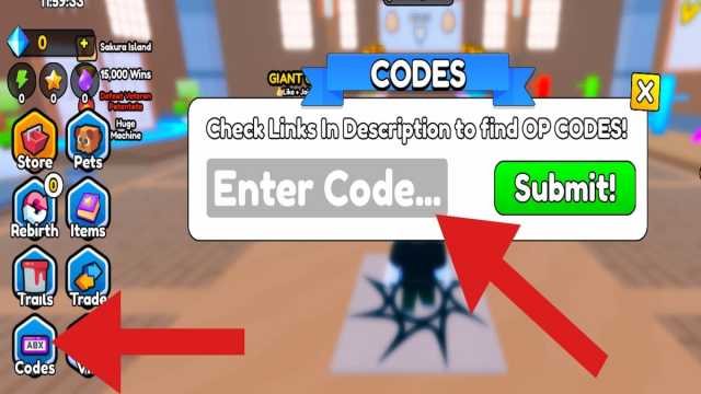 How to redeem codes in Fighting Simulator