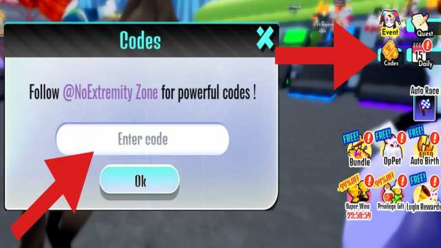 How to redeem codes in Roblox Horse Race Simulator