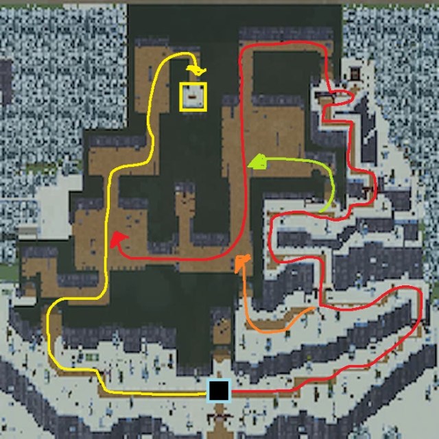 Map to the Coffin in Vampire Survivors Adventure on Mt. Moonspell