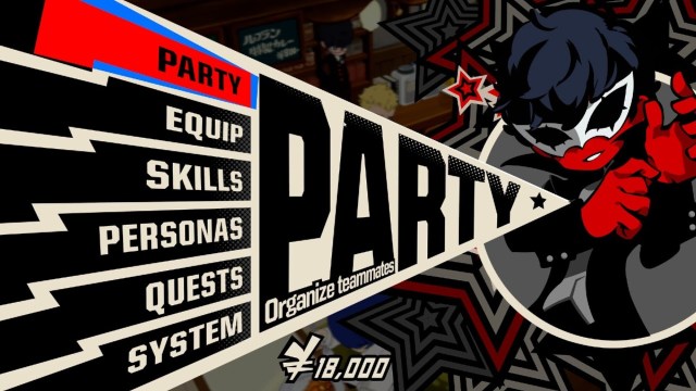 Main Menu in Persona 5 Tactica