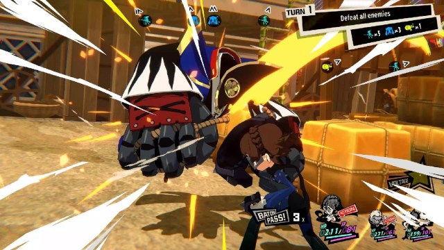 Queen attacking enemy Persona 5 Tactica 