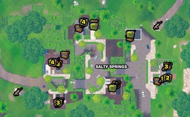 Fortnite Salty Springs Loot Locations