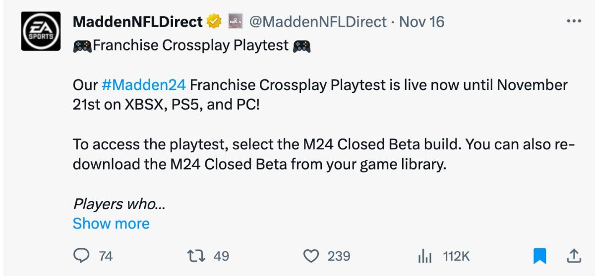 Madden NFL 24 Franchise Mode Crossplay Beta Coming Soon