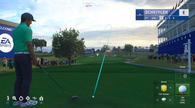 example of a long aiming arc | pga tour