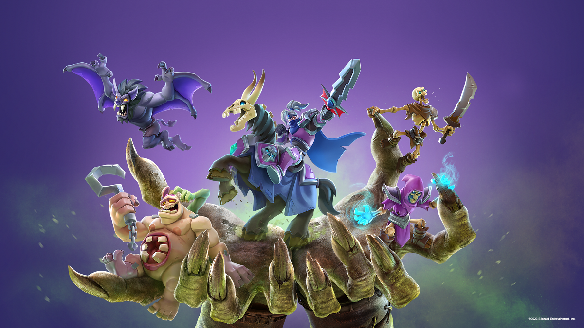 Image of Baron Rivendare and undead minions in Warcraft Rumble.