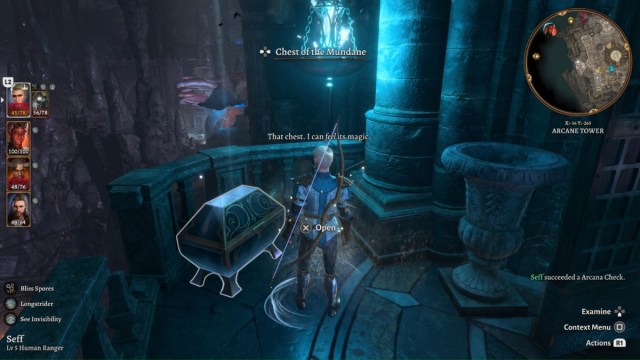 BG3 screenshot of the chest of the mundane location in the arcane tower
