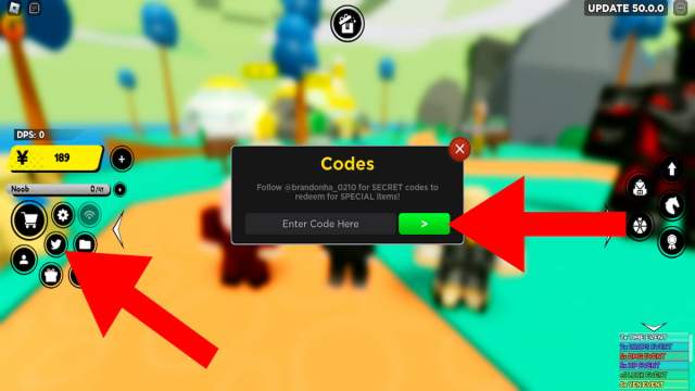 How to redeem codes in Anime Fighters Simulator