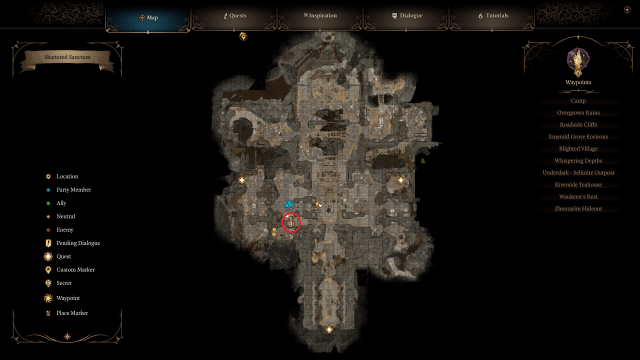 Hand crossbow location map BG3