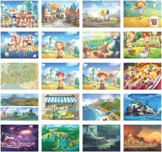 My Time at Portia postcards for cozy gamer holiday gift guide