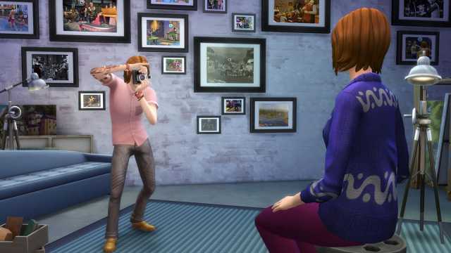 The Sims 4 freelance photographer on the list of best careers