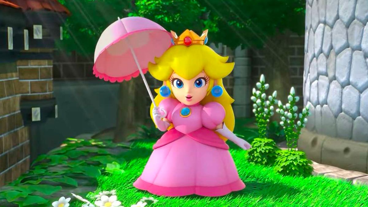 Screenshot of Peach in Super Mario RPG.