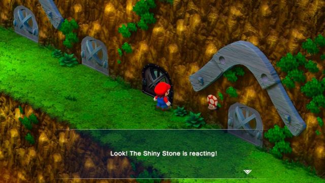 Screenshot of the Shiny Stone door location in Super Mario RPG.