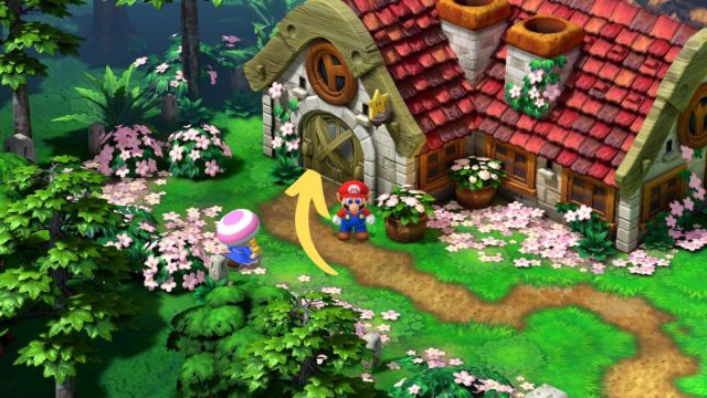 Screenshot of Rose Town Inn in Super Mario RPG.