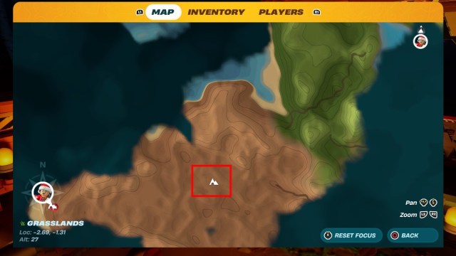 Lava cave on the map