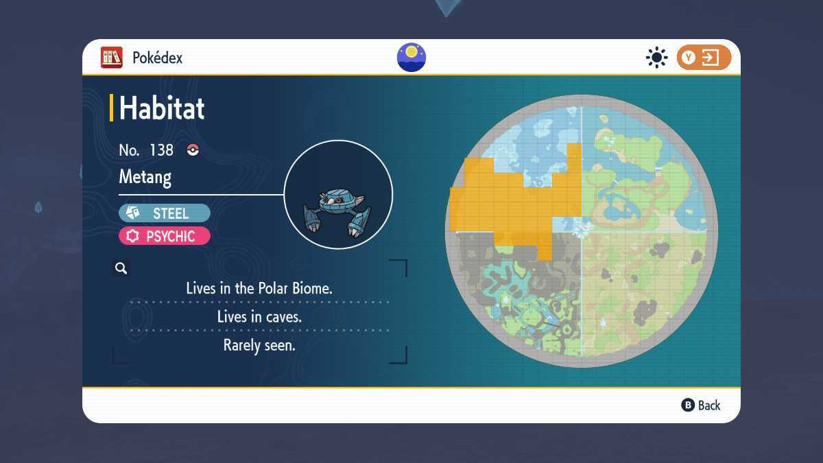 Where To Find and Evolve Metang in Pokemon Scarlet & Violet: Indigo