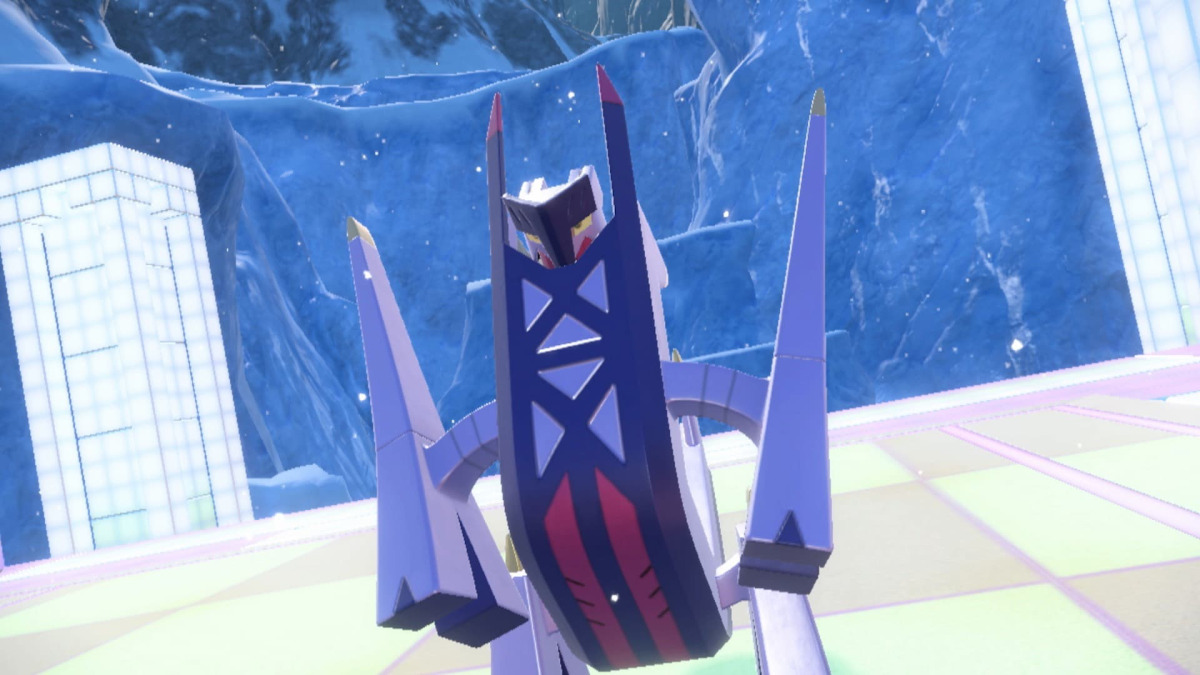 A Pokemon Scarlet and Violet: The Indigo Disk screenshot of Archaludon.