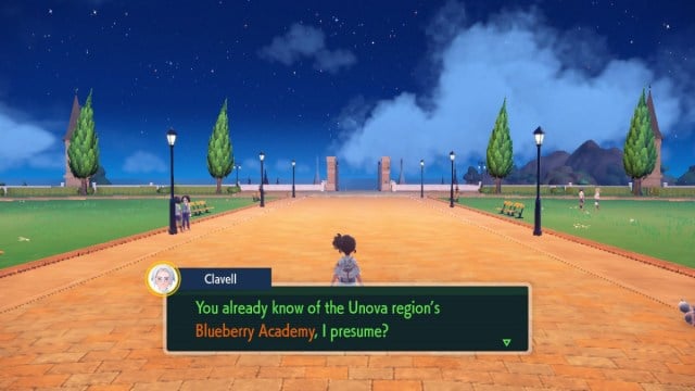 A Pokemon Scarlet and Violet screenshot of the player getting a call from Director Clavell.