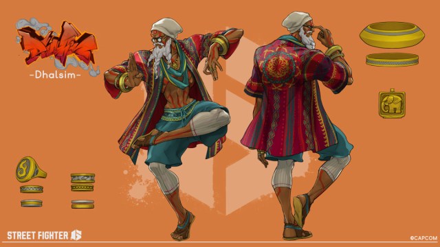 Concept art of Dhalsim's Costume 3 in Street Fighter 6.