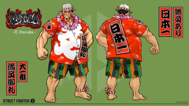 Concept art of E. Honda's Costume 3 in Street Fighter 6.