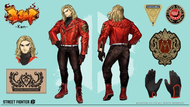 Concept art of Ken's Costume 3 in Street Fighter 6.