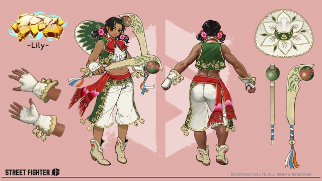 Concept art of Lily's Costume 3 in Street Fighter 6.