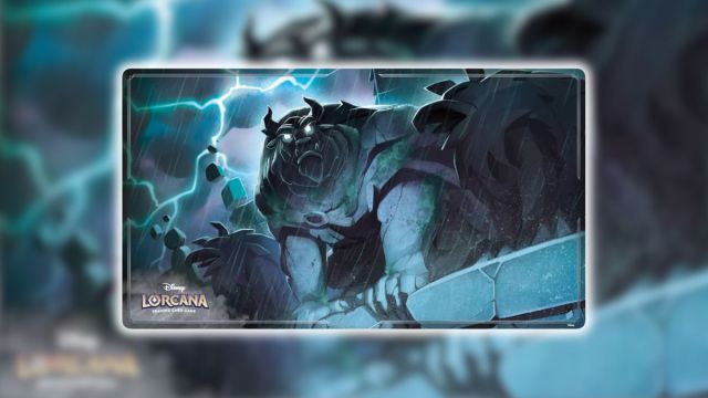 Image of the Disney Lorcana Rise of the Floodborn Beast Playmat.