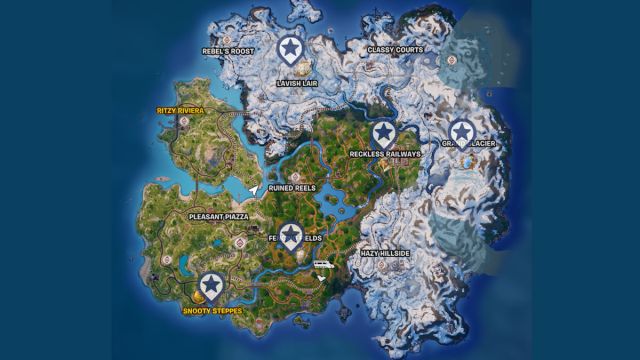 Fortnite C5S1 Mod Bench locations