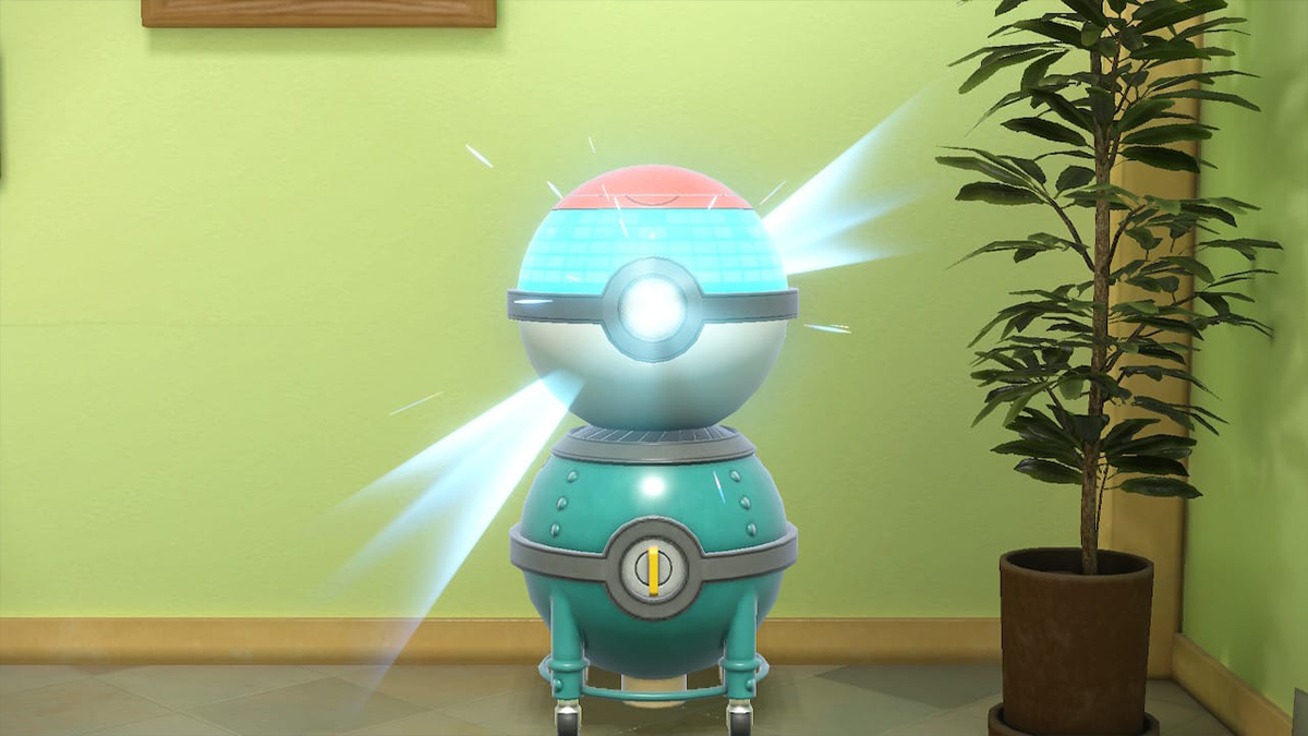 The Poke Ball shaped item printer in Pokemon Scarlet and Violet’s Indigo Disk DLC