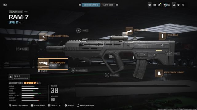 RAM-7 Loadout and Class Setup