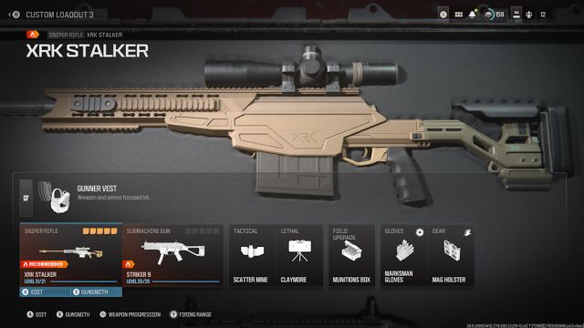 XRK Stalker Loadout