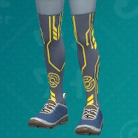 Pokemon Scarlet and Violet screenshot of futuristic patterned tights.
