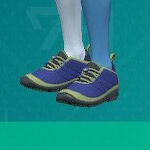 Pokemon Scarlet and Violet screenshot of navy running shoes.
