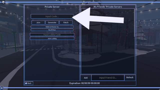 How to join private servers in A Universal Time.