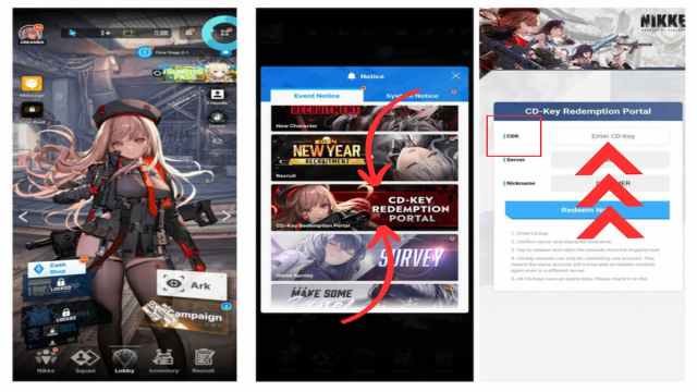 How to redeem codes in Goddess of Victory: Nikke. 