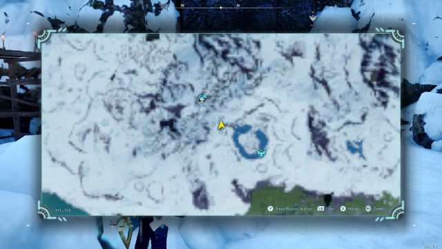 Palworld screenshot of the Iceberg Mineshaft on the world map 