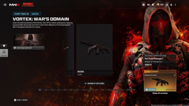 MW3 Vortex Event Magma Camo