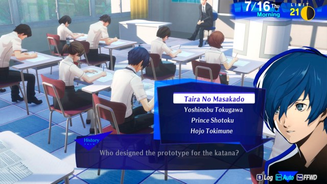 Persona 3 Reload July Exams Answers Question