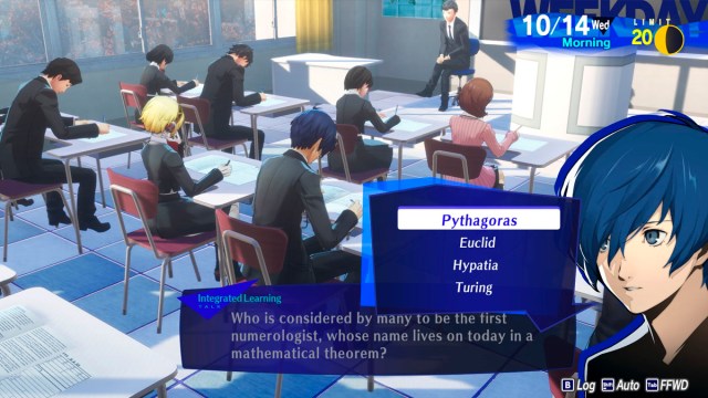 Persona 3 Reload October Tests Answers Questions