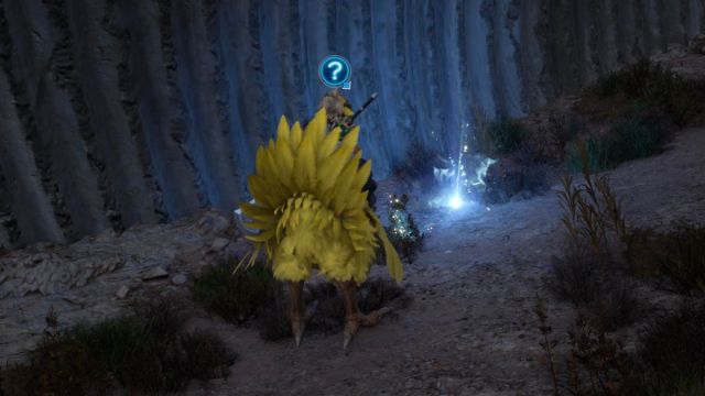 Screenshot of a Chocobo digging in Final Fantasy 7 Rebirth.