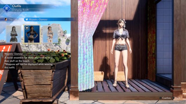 Screenshot of Tifa swimwear in Final Fantasy 7 Rebirth.